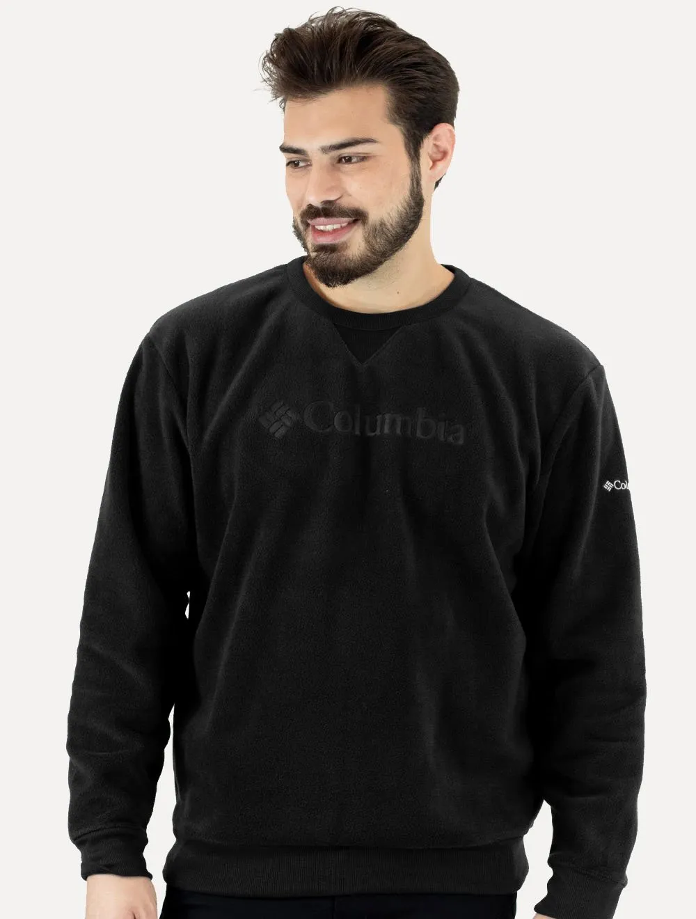 Blusa Columbia Masculina Fleece Steens Mountain Crew Preta