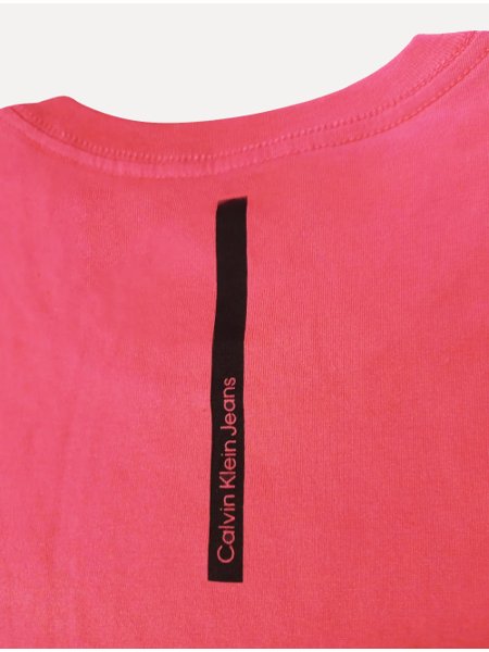 Camiseta Calvin Klein Jeans Masculina Institutional New Logo Rosa