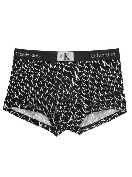 Cueca Calvin Klein Low Rise Trunk Ck 1996 Print Warped Preta 1UN