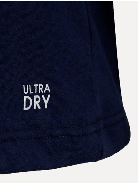 Camiseta Lacoste Masculina Sport Quick Dry 3D White Logo Azul Marinho