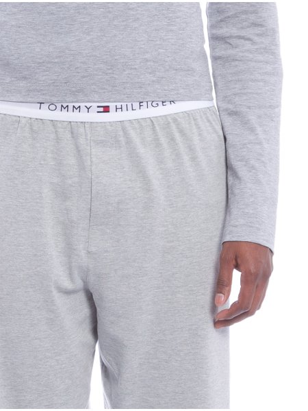 Calça Tommy Hilfiger Masculina Sleepwear Logo Cinza Mescla
