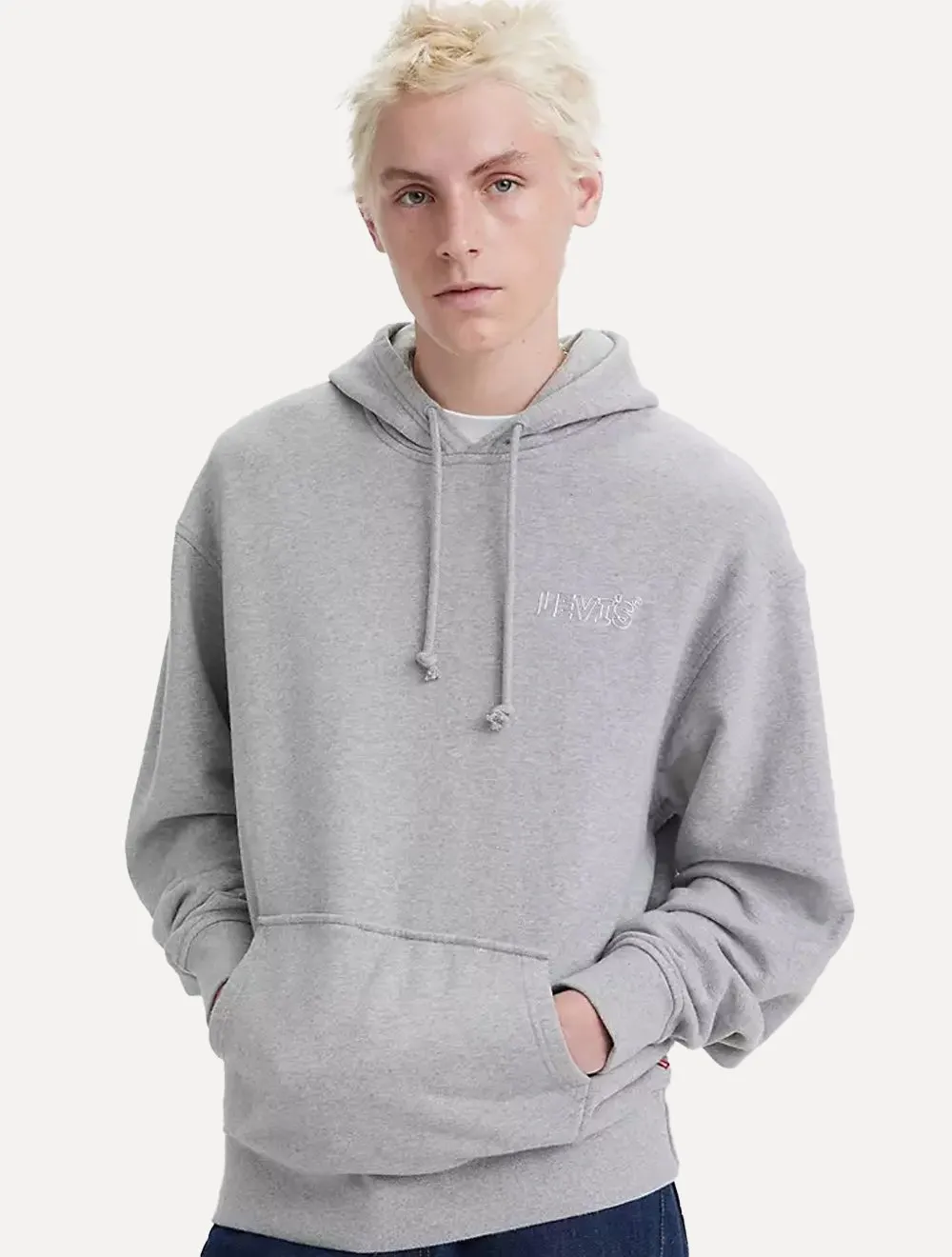 Moletom Levis Masculino Relaxed Chrome Graphic Cinza Mescla