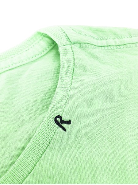 Camiseta Replay Masculina Basic Embroidered Logo Verde Claro