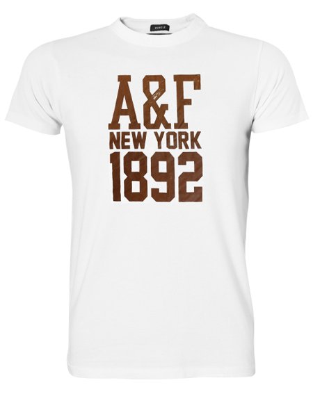 Camiseta Abercrombie Masculina Muscle A&F New York 1892 Branca