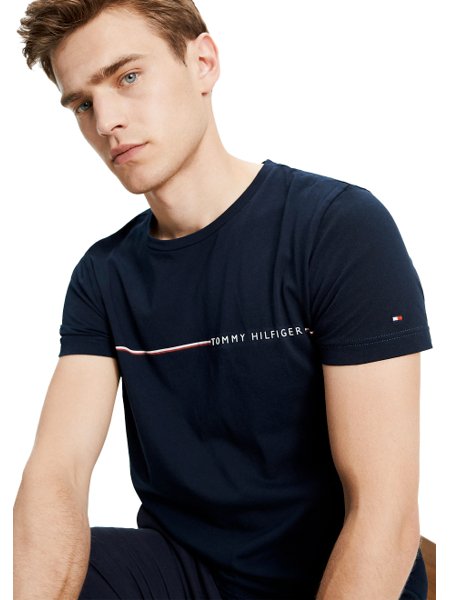 camisa tommy hilfiger azul marinho