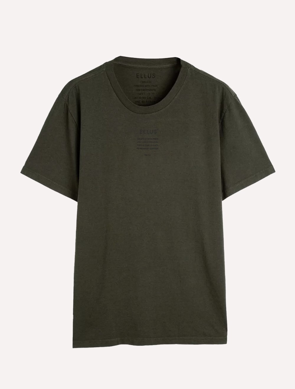 Camiseta Ellus Masculina Cotton Fine Timeless Classic Verde Militar