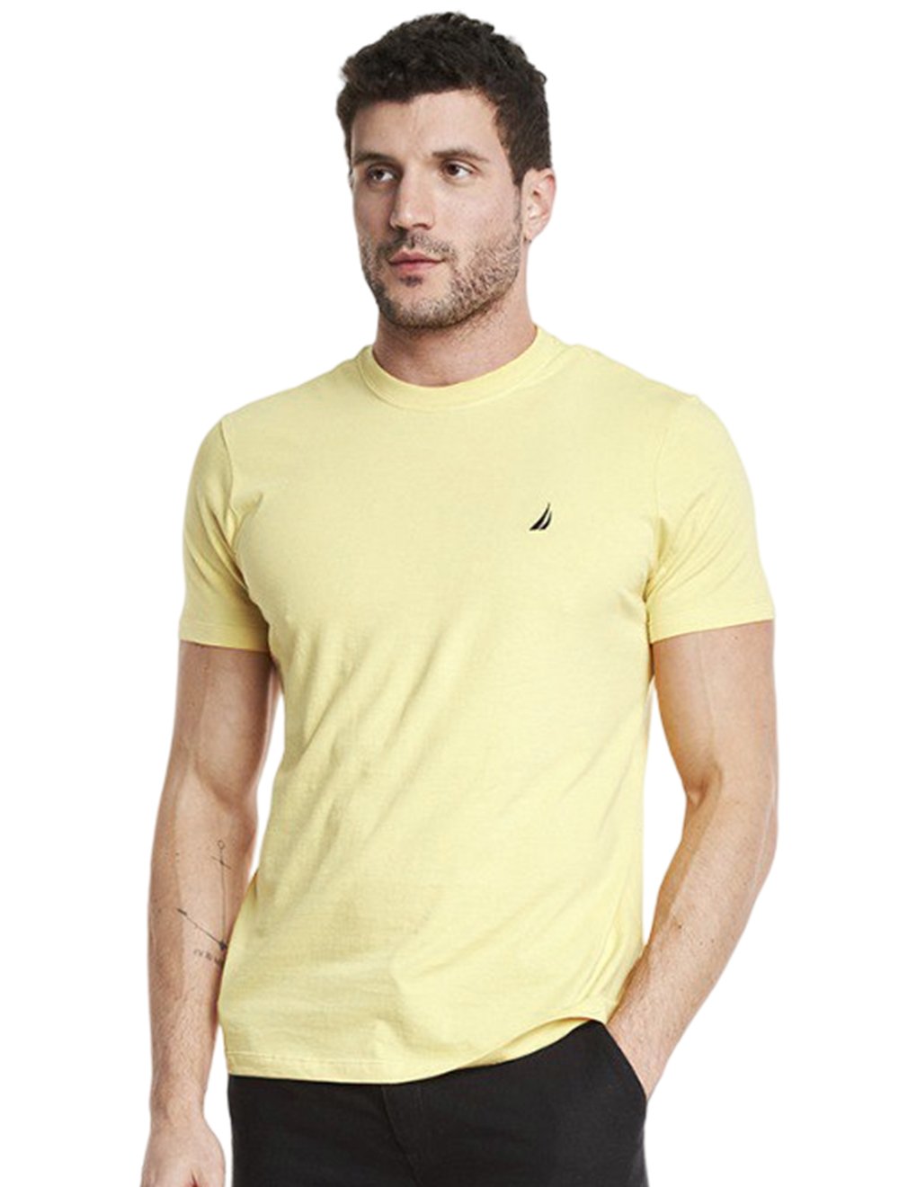 Camiseta Nautica Masculina Dark Icon Amarela