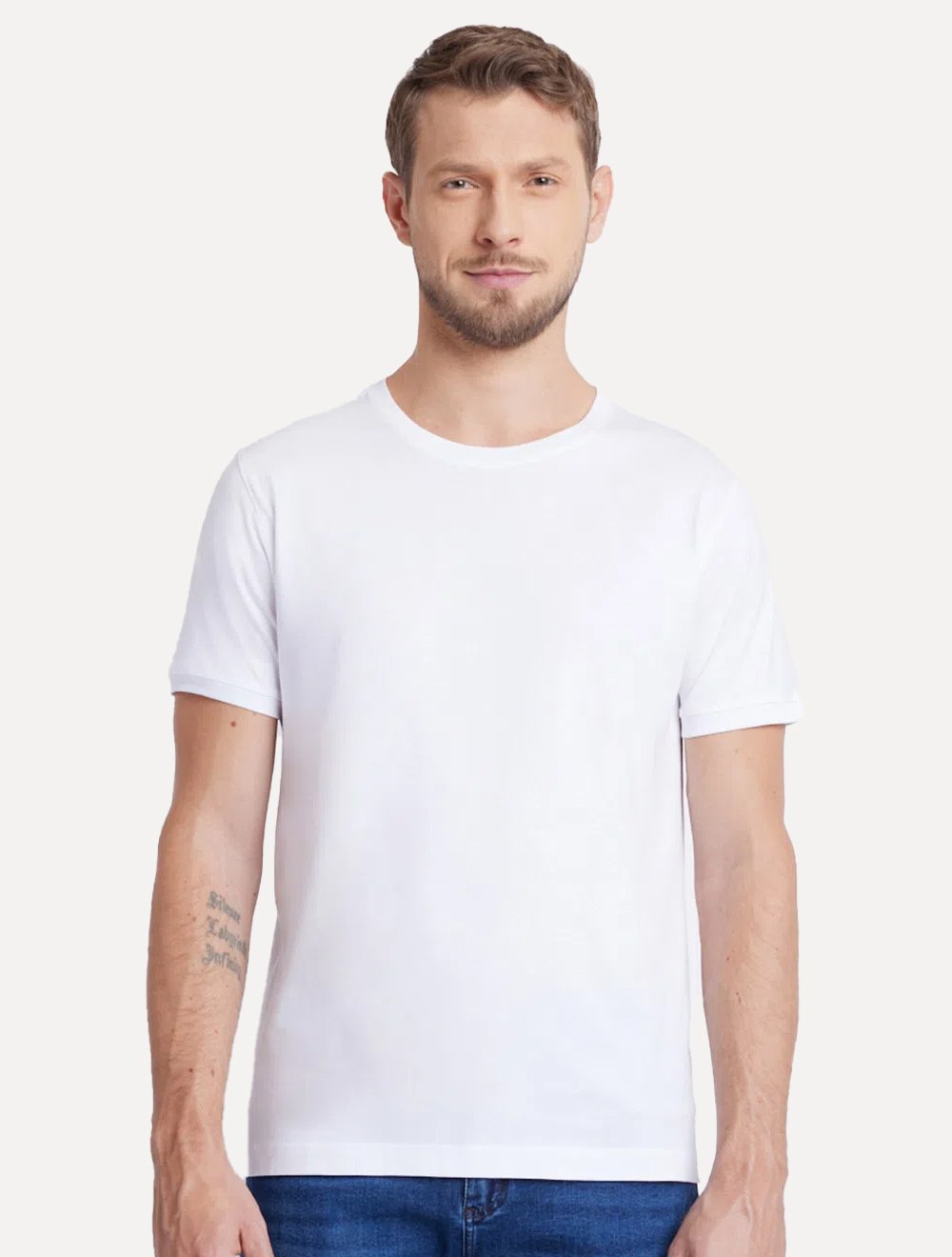 Camiseta Aramis Masculina Jersey Algodão Pima Surton Branca
