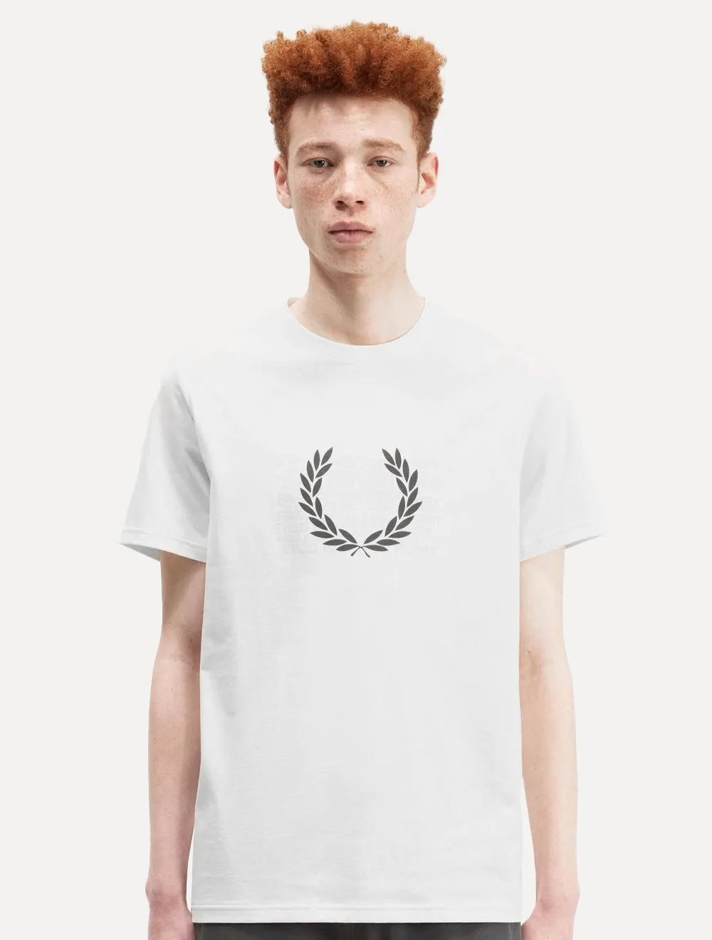 Camiseta Fred Perry Masculina Regular Graphic Mess Branca