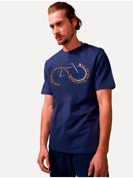 Camiseta Von der Volke Origineel Cycling Azul Marinho