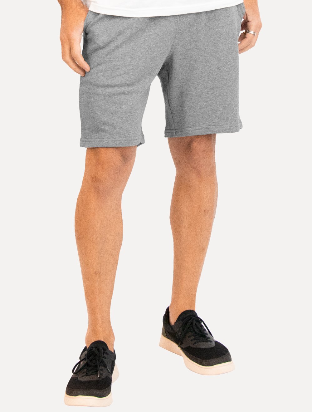 Bermuda Tommy Hilfiger Moletom Masculina Essential Terry Cinza