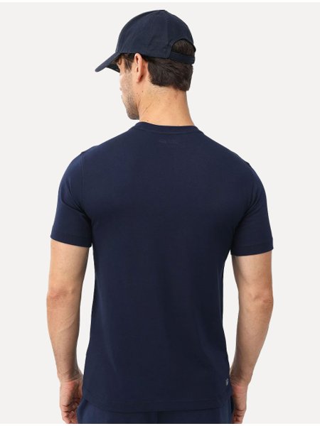 Camiseta Lacoste Masculina Basic Sport Quick Dry Azul Marinho
