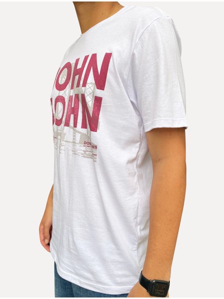 Camiseta John John Masculina Regular Downtown Branca