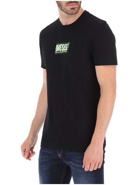 Camiseta Diesel Masculina T-Diegos-N34 Patch Preta