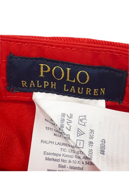 Boné Ralph Lauren Arc Polo USA Flag Vermelho