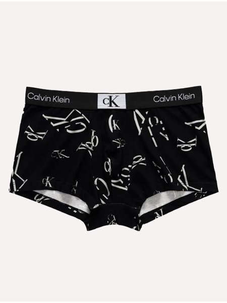 Cueca Calvin Klein Low Rise Trunk Ck 1996 Print Dance Floor Preta 1UN