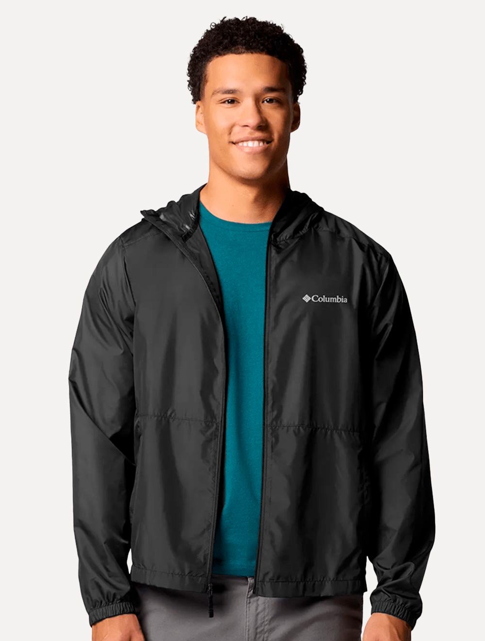Jaqueta Columbia Masculina Discovery Loop Windbreaker Preta