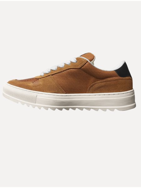 Tênis Replay Masculino Casual Low Textile Suede Marrom