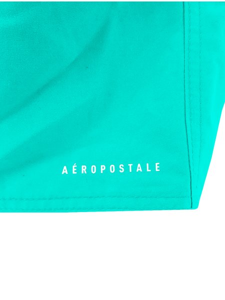 Short Aeropostale Masculino D'Água Swimwear Light Logo Verde Claro