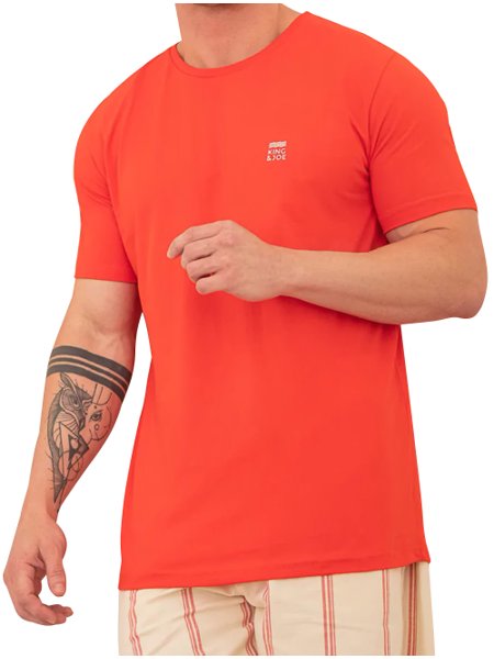 Camiseta Cavalera básica com logo - Laranja