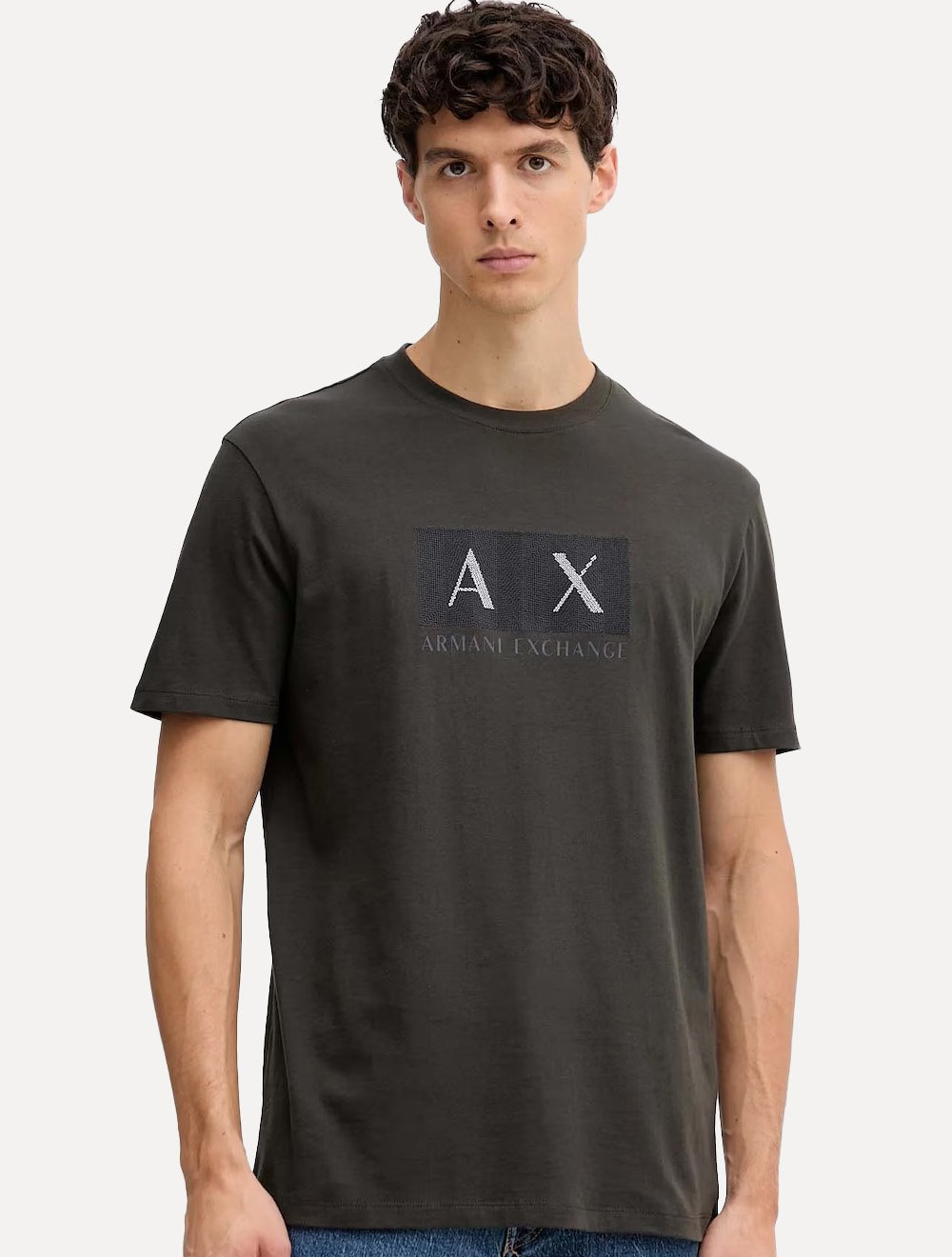 Camiseta Armani Exchange Masculina Regular AX Texturized Logo