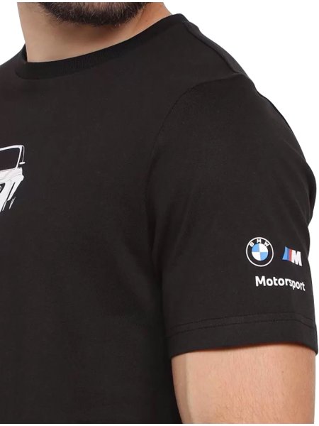 Camiseta Puma Masculina BMW MMS Essential Car Motorsport Graphic Preta