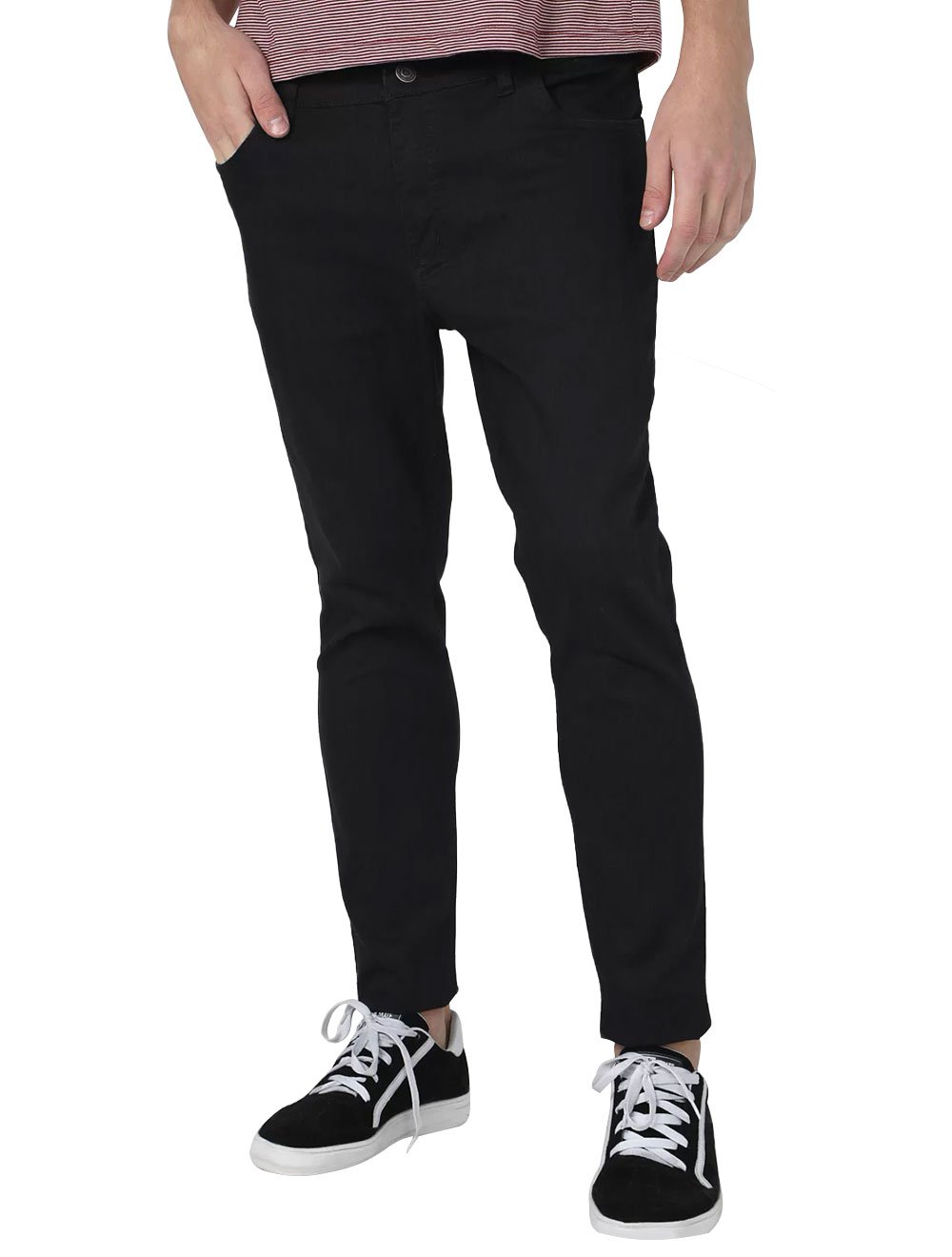 Calça Aeropostale Jeans Masculina Slim Pockets Black Preta