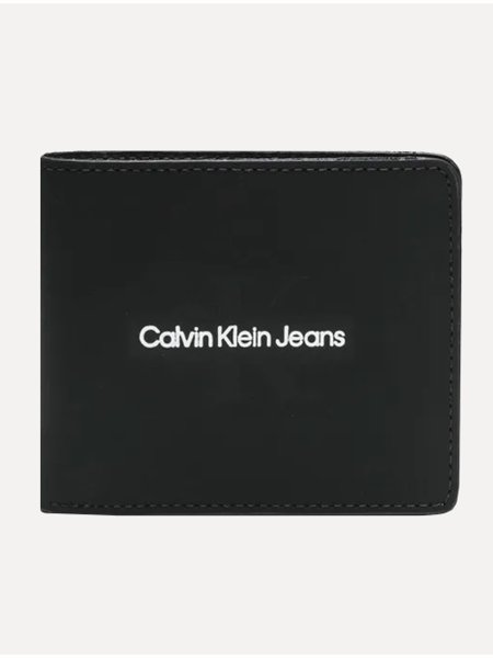 Carteira Calvin Klein Masculina Couro Re Issue Stripe Preta