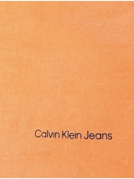 Camiseta Calvin Klein Jeans Masculina Black New Logo Laranja