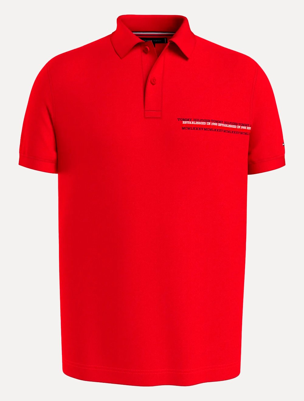 Camisa Polo Tommy Hilfiger IM 1985 Regular Season Masculina - Vermelho