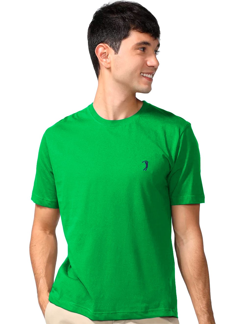 Camiseta Aleatory Masculina Navy Icon Island Green Verde
