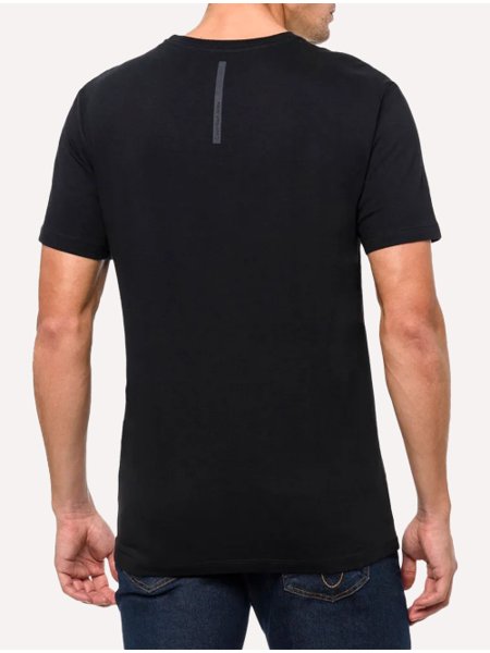 Camiseta Calvin Klein Jeans Masculina Logo Flow Preta