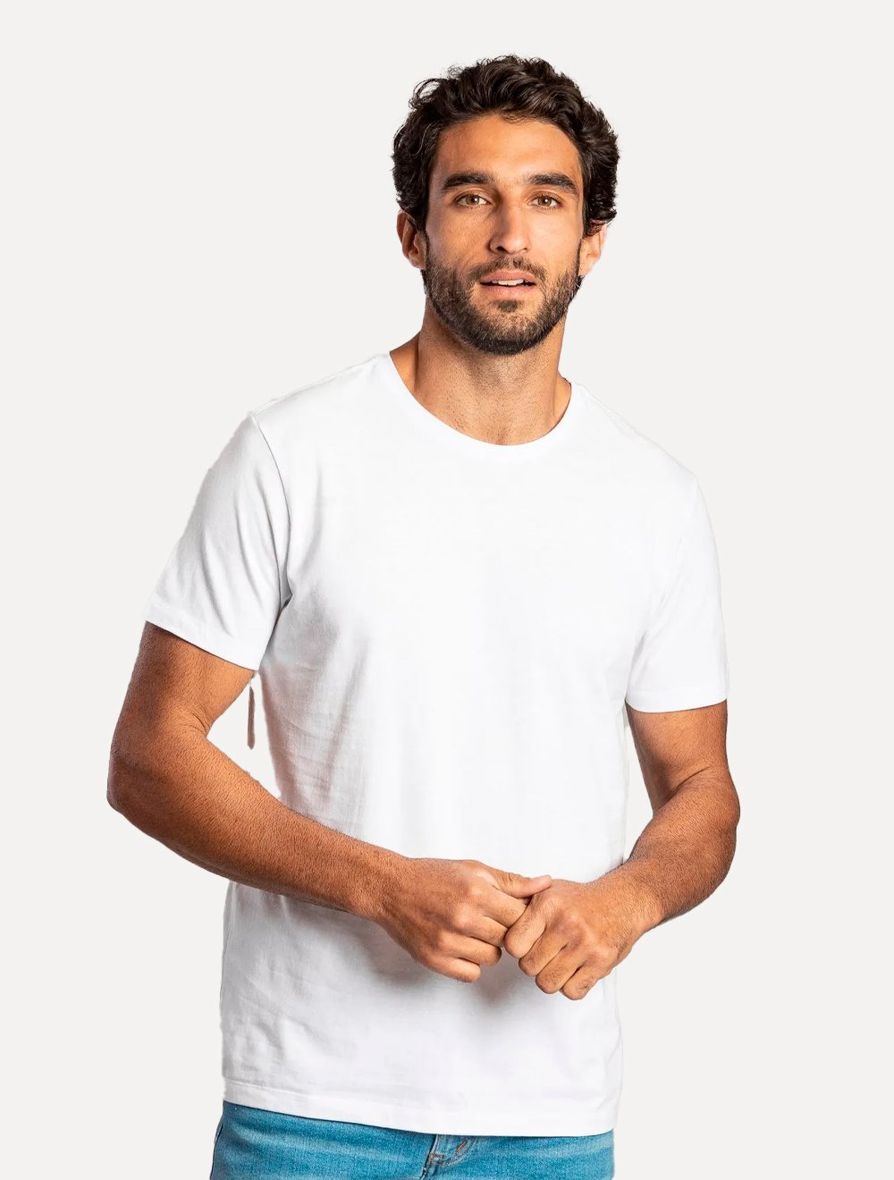 Camiseta Sergio K Masculina Back To Basics Pima White Logo Branca