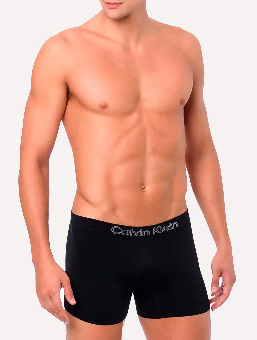 Cuecas Calvin Klein Underwear Trunk Seamless Outline Logo Pretas Pack 3UN