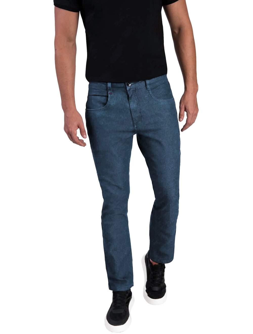 Calça Aramis Jeans Masculina Regular Basic 5 Pockets Azul Médio