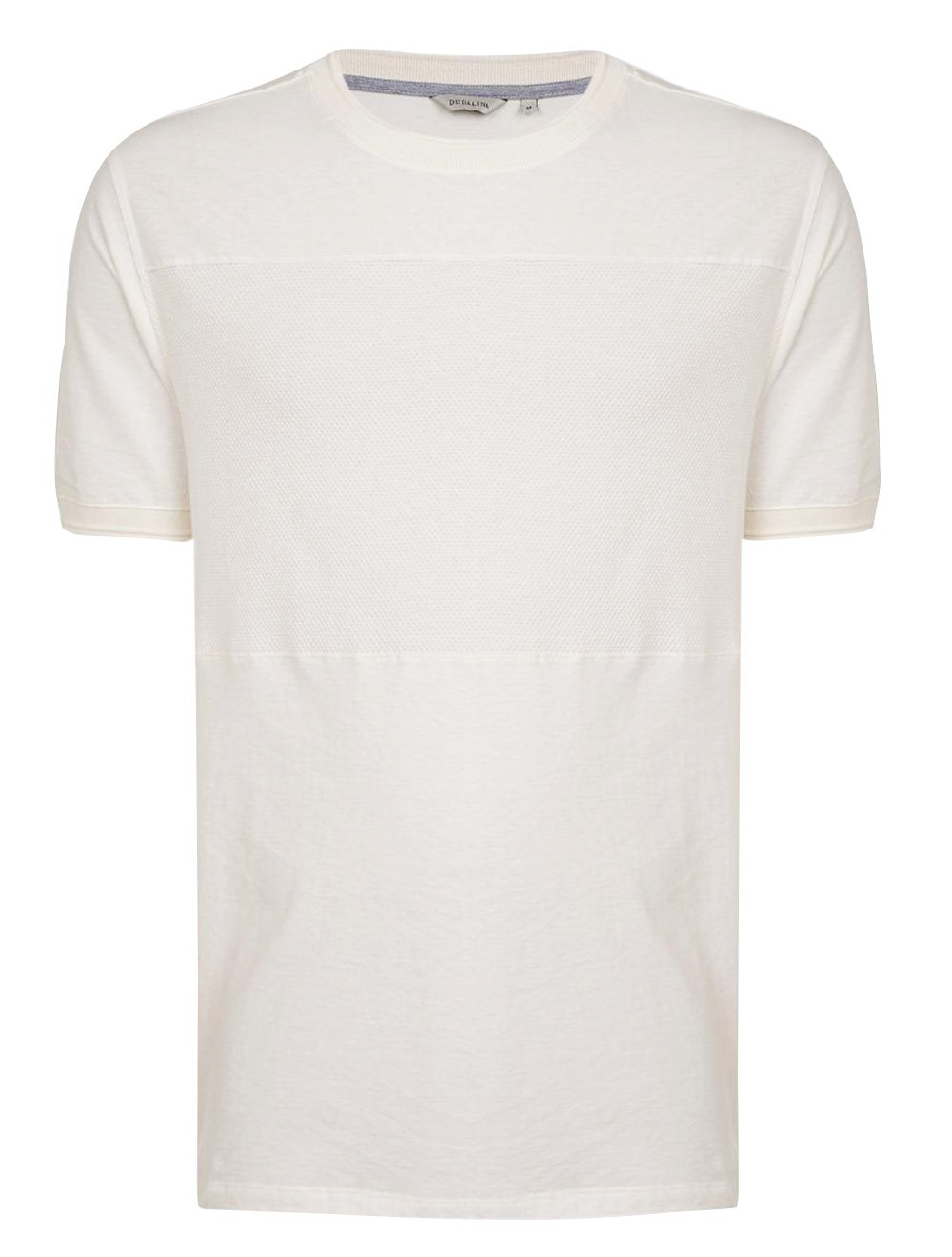 Camiseta Dudalina Masculina Recorte Textura Off-White
