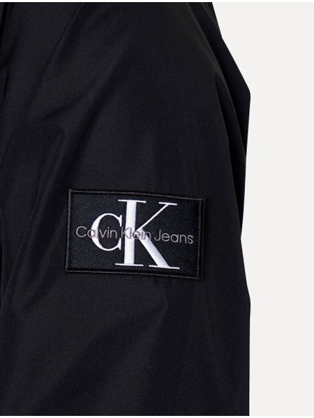 Jaqueta Calvin Klein Jeans Bomber Recycled Polyester Zip Up Preta