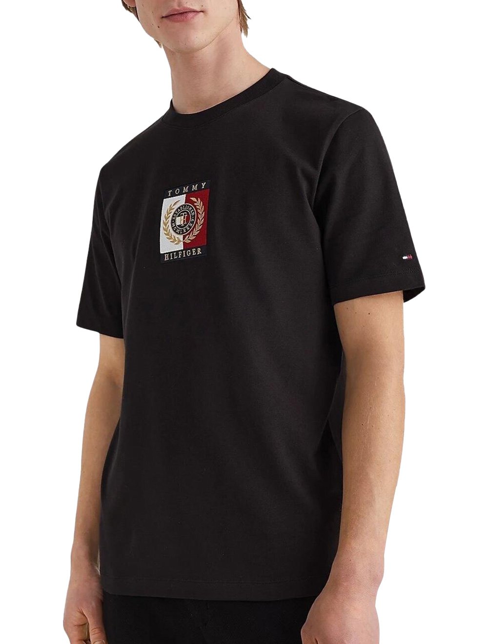 Camiseta Tommy Hilfiger Masculina Icon Graphic Patch Preta