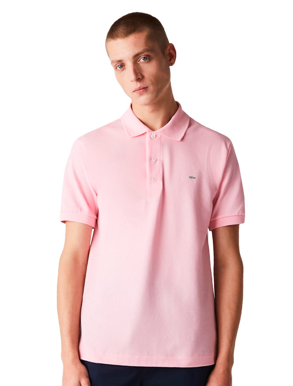 Polo Lacoste Masculina Piquet Slim Fit Stretch Rosa