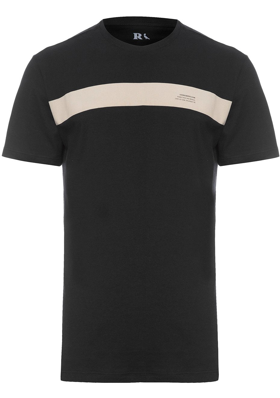 Camiseta Reserva Masculina Tarja Print Preta