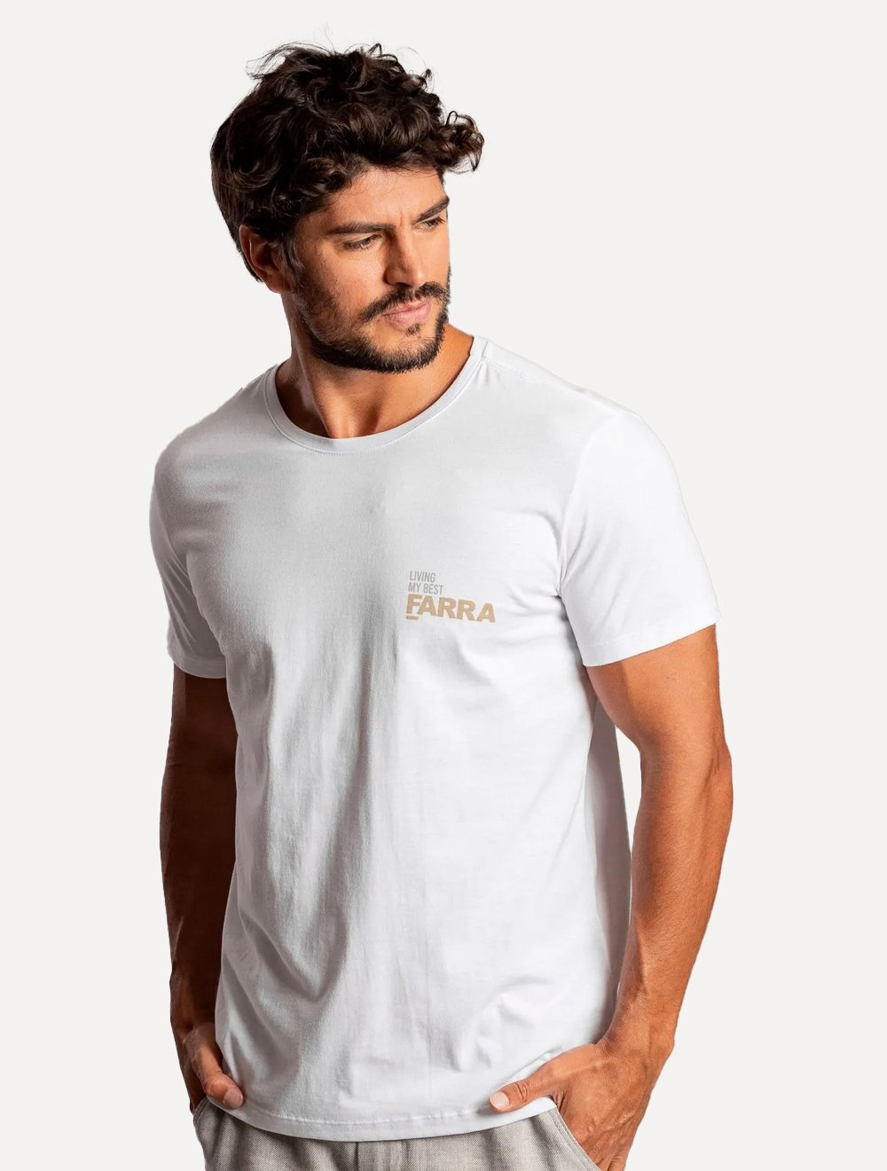 Camiseta Sergio K Masculina Farra Branca