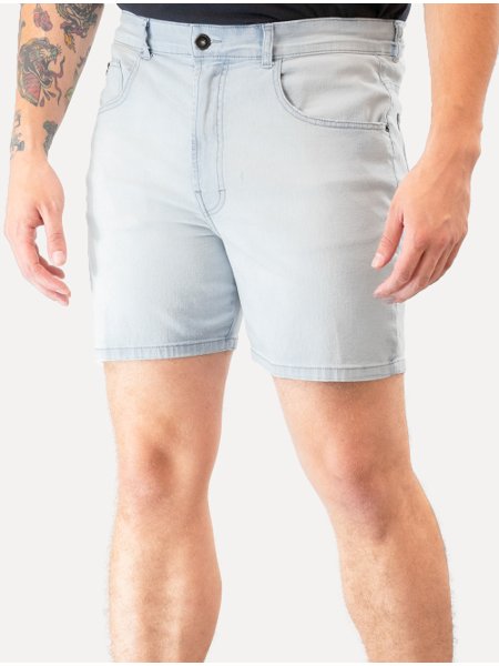 Bermuda Ellus Jeans Masculina First Light Blue Zetex Clara