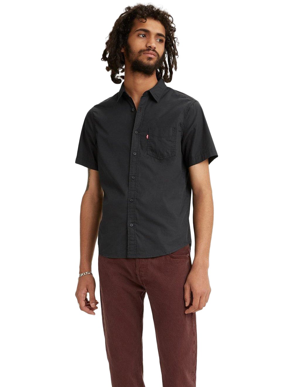 Camisa Levis Masculina Manga Curta Classic One Pocket Preta Secret Outlet Camisa Levis Masculina Manga Curta Classic One Pocket Preta Secret Outlet