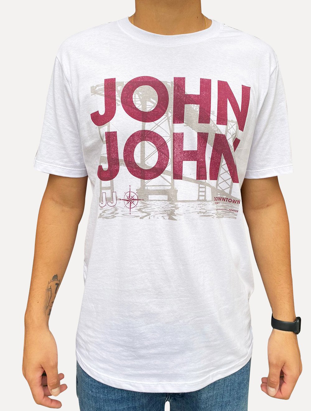 Camiseta john john masculina unfocused branca