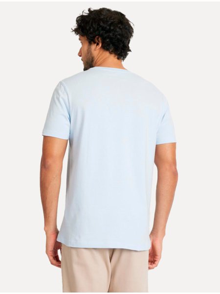 Camiseta Aramis Masculina Basic Lisa Azul Claro