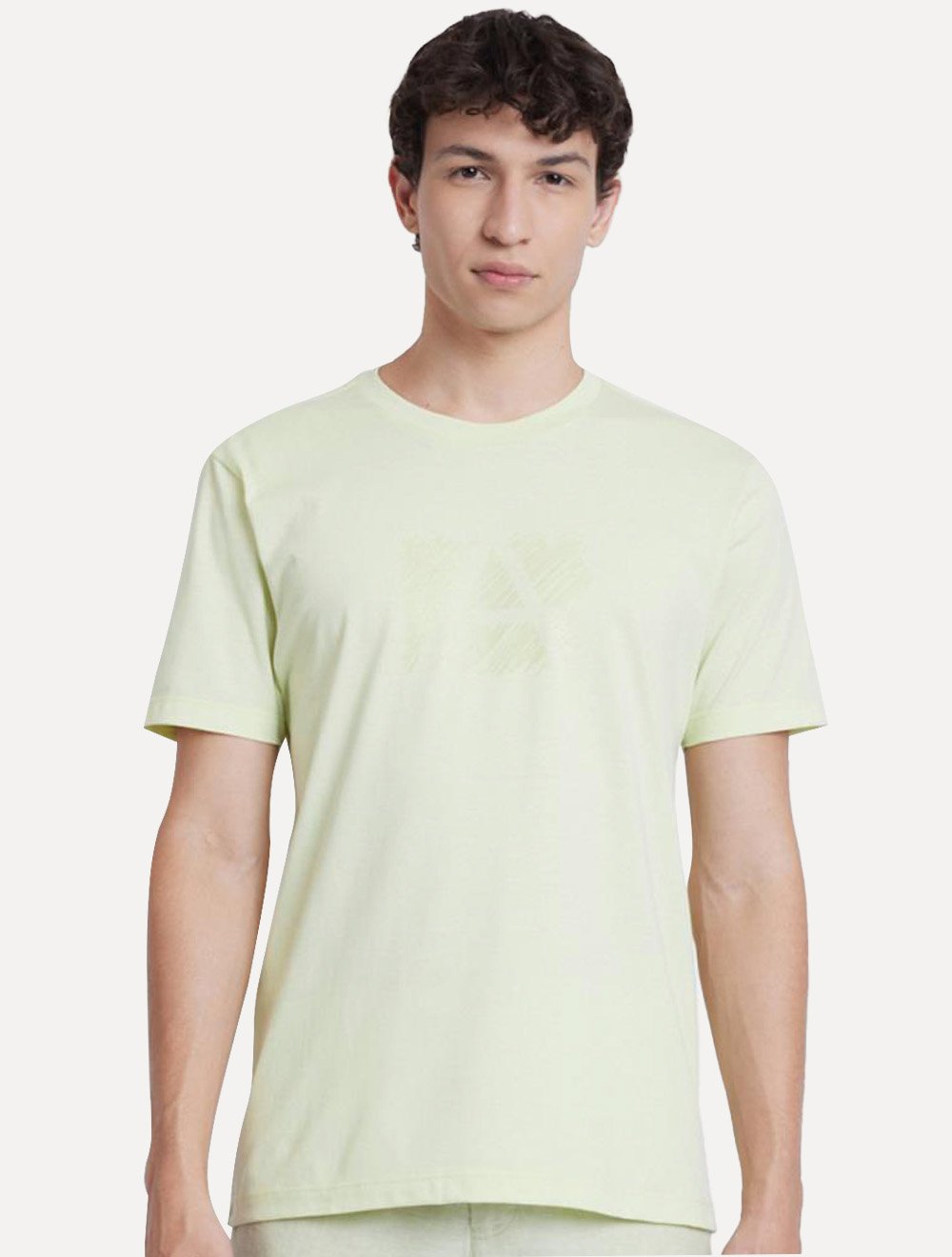 Camiseta Aramis Masculina Estampa Logo Rabisco Verde Claro