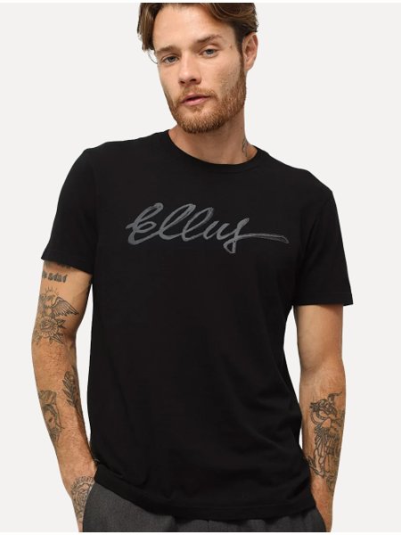Camiseta Ellus Masculina Cotton Fine Manual Classic Preta