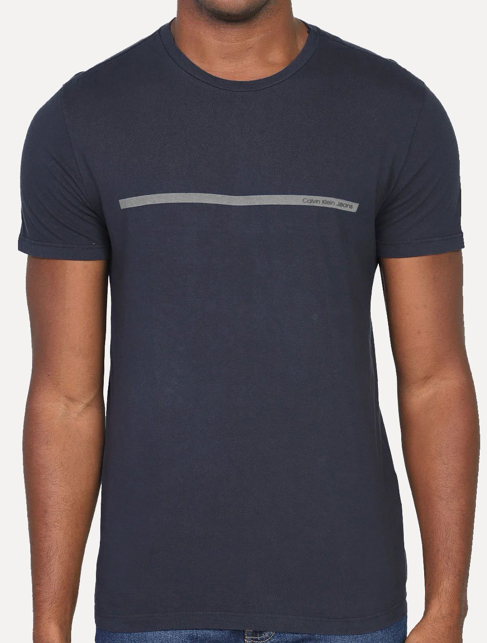 Camiseta Calvin Klein Jeans Masculina New Logo Sash Azul Marinho