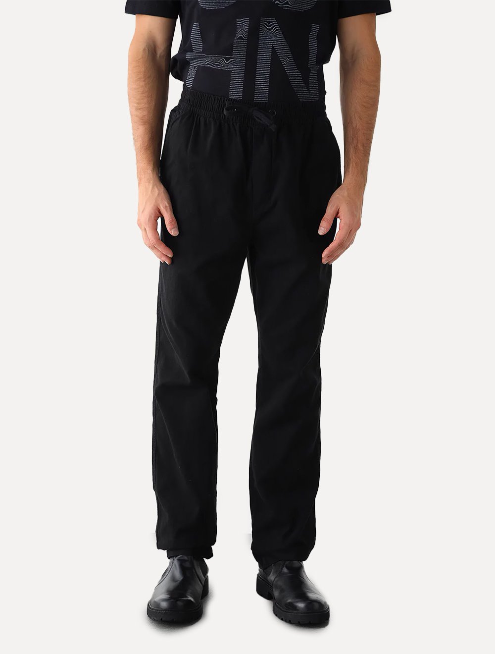 NEAT｜COTTON PIQUE｜TAPERED - Black｜PRODUCT｜Continuer Inc