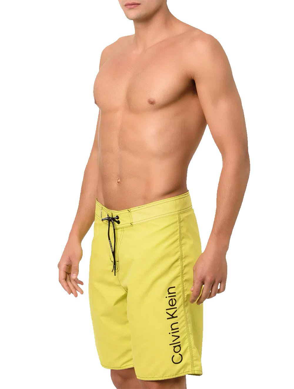 Bermuda Calvin Klein Swimwear Masculina D'Água Vertical Logo Verde Lima
